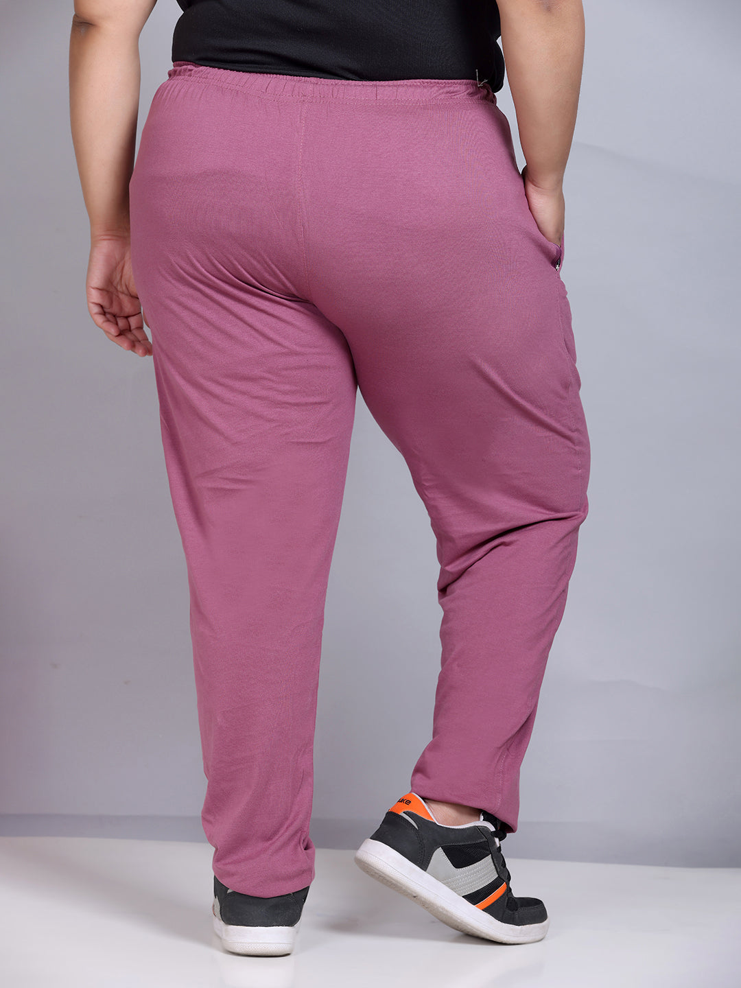 Comfy Mauve Cotton Track Pants For Women At Best Prices