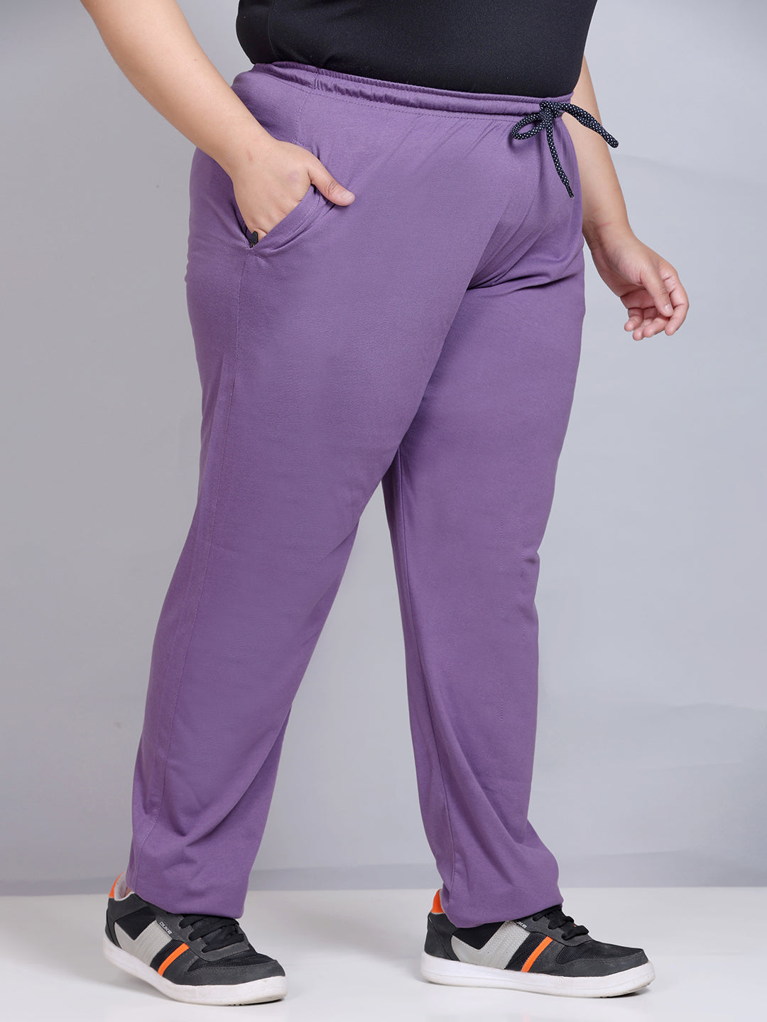 Cotton Track Pants For Women - Lavender