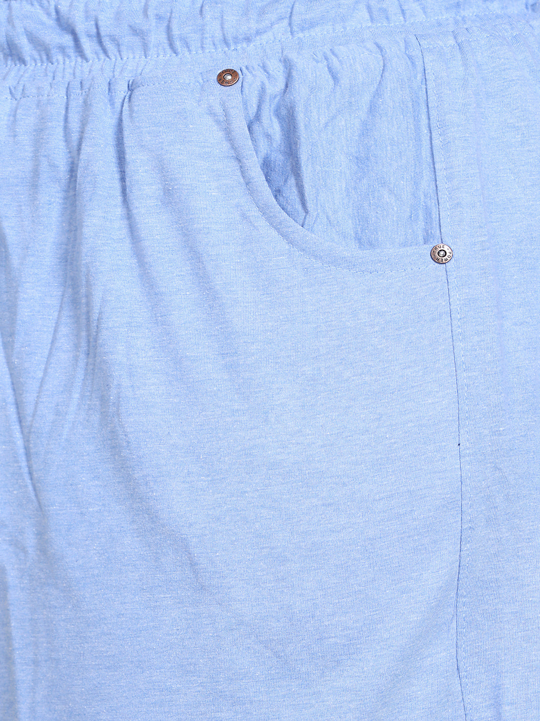 Cotton Shorts For Women - Plain Bermuda - Sky Blue