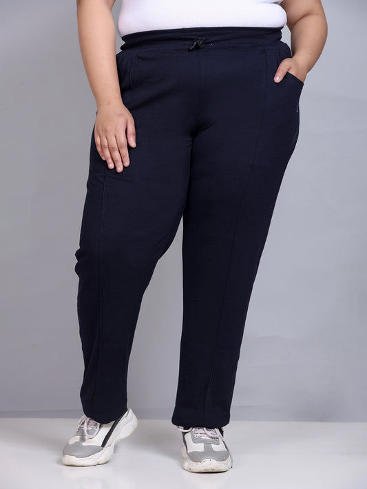 Buy Winter Cotton Fleece Printed Black Track pants for Women In Plus Size  online at best Prices by Cupidclothings – Cupid Clothings