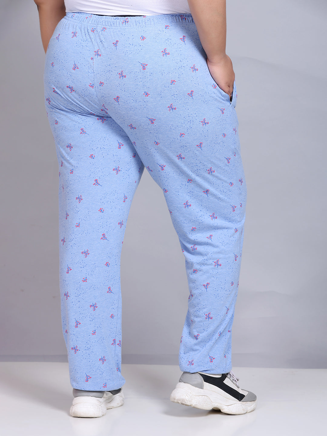 CUPID Plus Size Regular Fit Printed Cotton Comfortable Night Pants, Lowers  for Women- 3XL/4XL/5XL