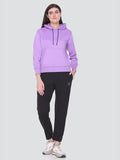 Blue Winter Fleece Track Pants For Women