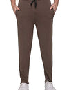 Jinxer Men Plus Size Winter Fleece Track Pants - Brown