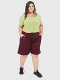 Comfortable Plain Bermuda Shorts For Women 