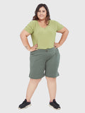 Straight Wide fit Long Length Cotton Shorts