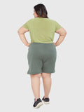 Women Solid Regular Fit Cotton Shorts 