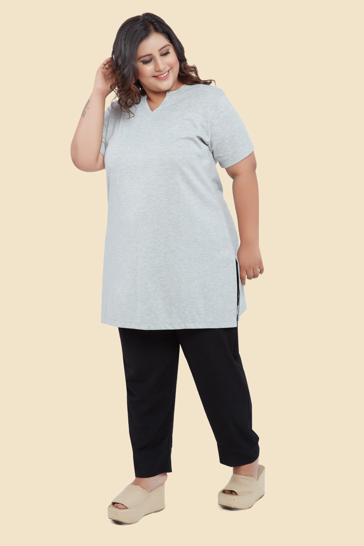 Comfortable Plus Size Half Sleeves Long Top For Women (Pack Of 3) Online In India