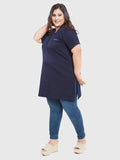 Long Line Hip Covering T-Shirt 