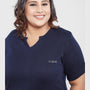 Long Line Navy Top For Women -Plus Sizes