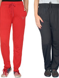Stylish Cotton Plus Size Track Pants For Women (Pack of 2) At Best Prices