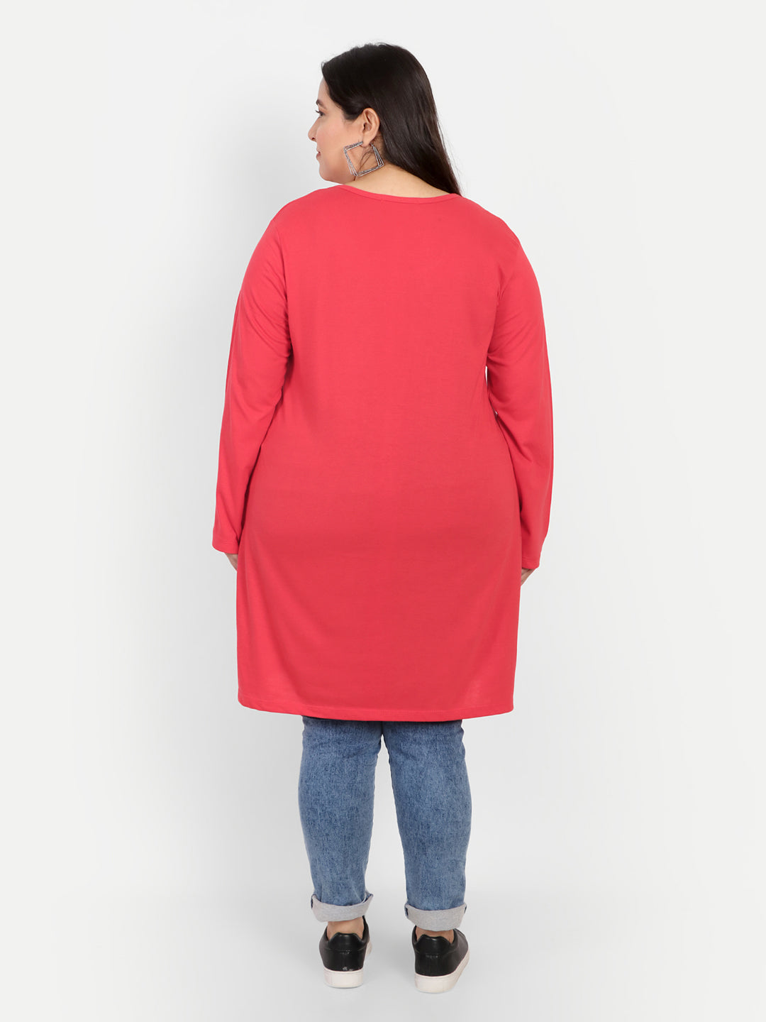 Buy Comfortable Full Sleeves Plus Size Cotton Long Top For Women In Red  Online In India - Cupidclothings – Cupid Clothings