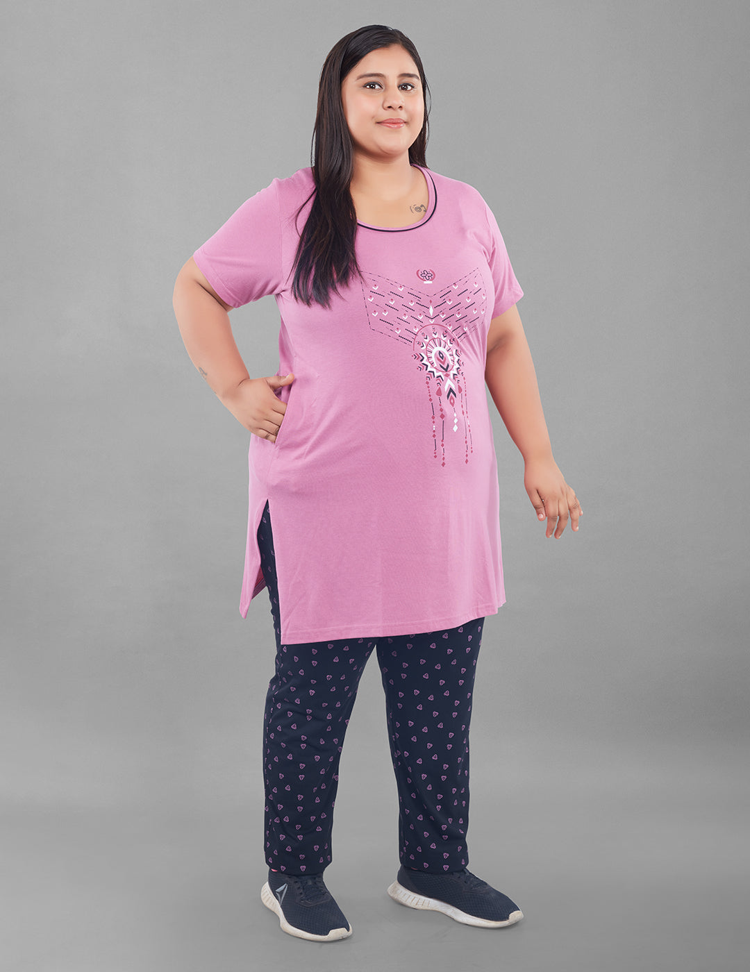 Buy Comfy Cotton Nightsuit For Women( Long Top & pyjama Set) By  Cupidclothing Online In India. – Cupid Clothings