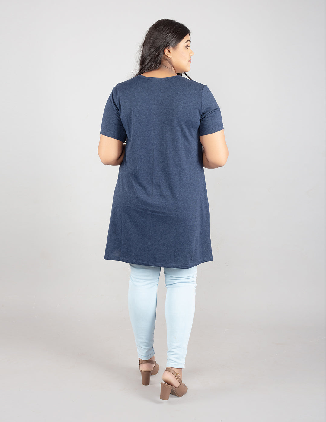 Buy Women blue embroidery denim A-line dress Online for Women/Men/Kids in  India - Etashee