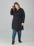 Plus Size V Neck Long Tops For Women 