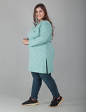 Plus Size Full Sleeves Long Tops For Women - Pack of 2 (Red & Sage)