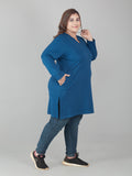 V-Neck Cotton Long Top For Women