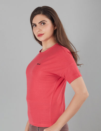 Women Cotton Short Tops - Pink At Best Prices