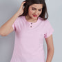 Women Plain Short T-shirts - Blush Pink