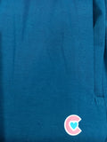 Women's Plus Size Blue Cotton Trackpant