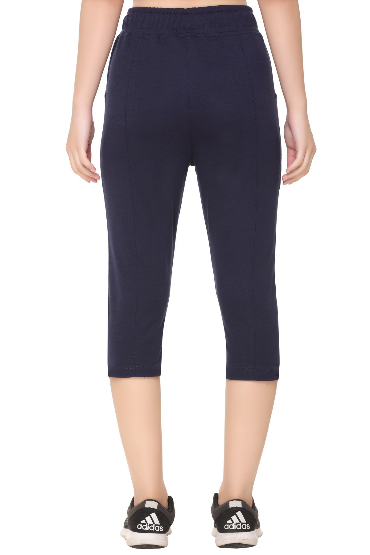 Stylish Imperial Blue Cotton Half Capris For Women online in India