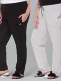 Cotton Track Pants For Women (Pack of 2)