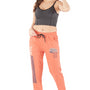 Cotton Regular Fit Joggers With Pockets - Orange