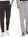 Jinxer Plus Size Cotton Lowers For Men Combo (Black & Grey)
