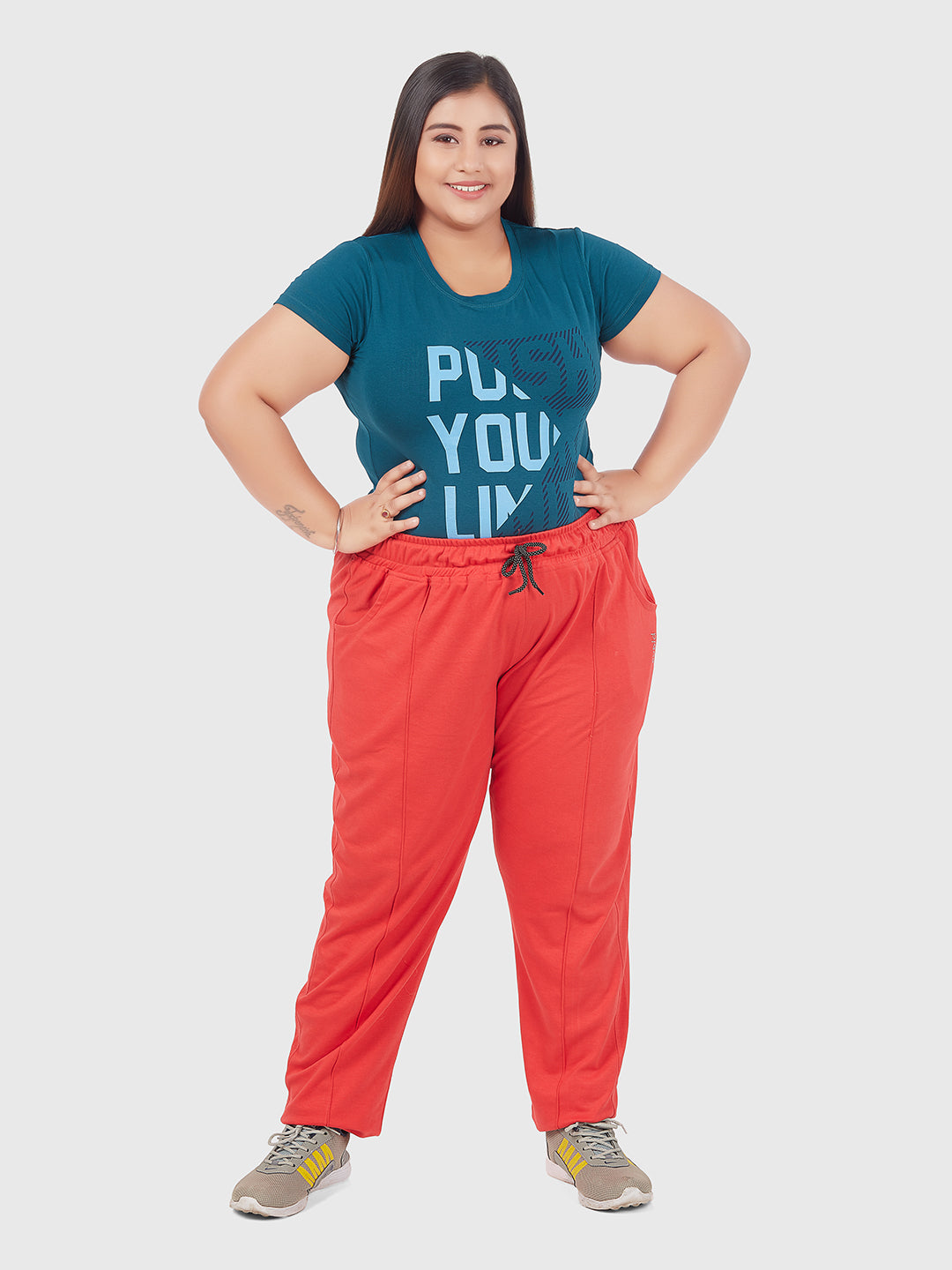 Stylish Red Cotton Lounge pants For Women Online In India
