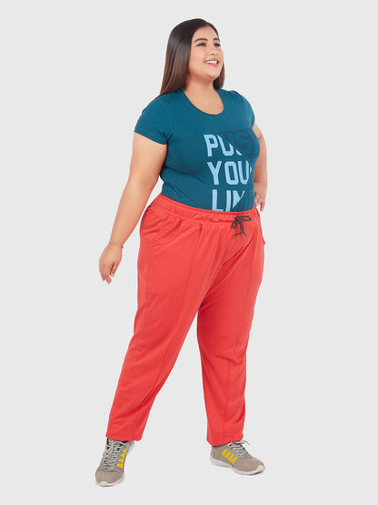 Stylish Red Cotton Lounge pants For Women Online In India
