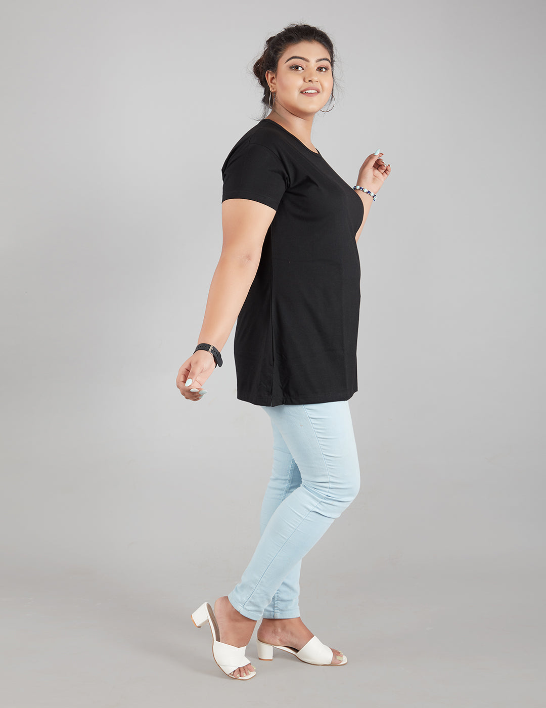 Plain black t clearance shirt plus size