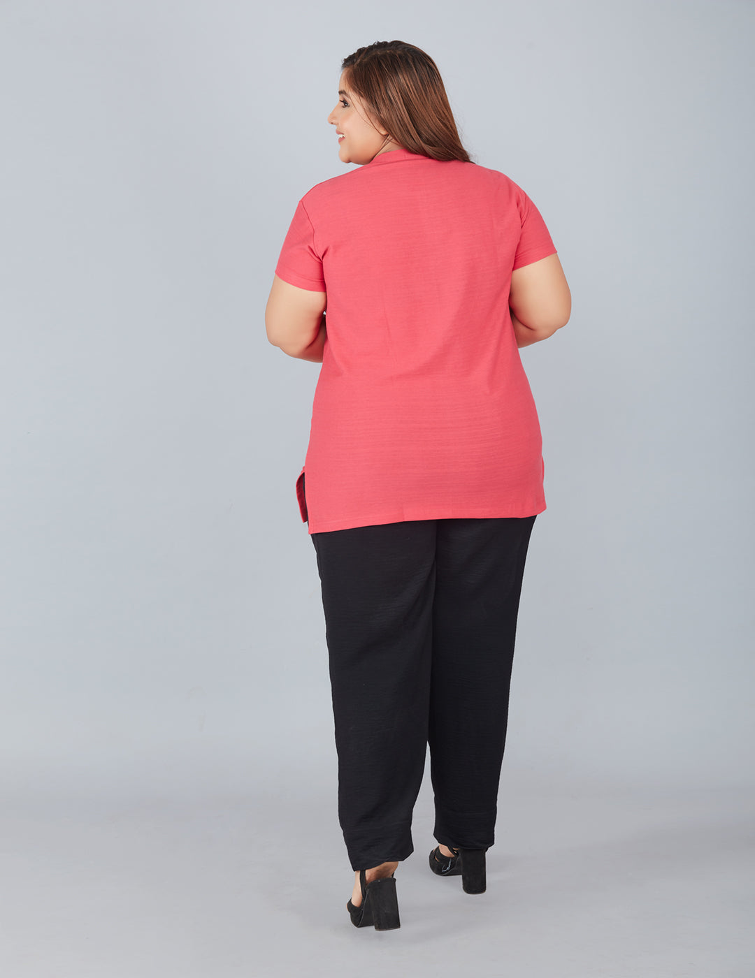 Plus Size Cotton T-shirts For Summer - Pink At Best Prices