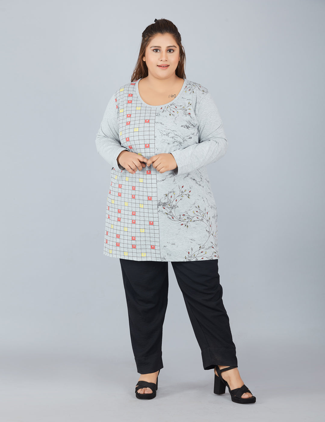 Stylish Full Sleeve Cotton Long Top For Women In plus Size At Best Prices