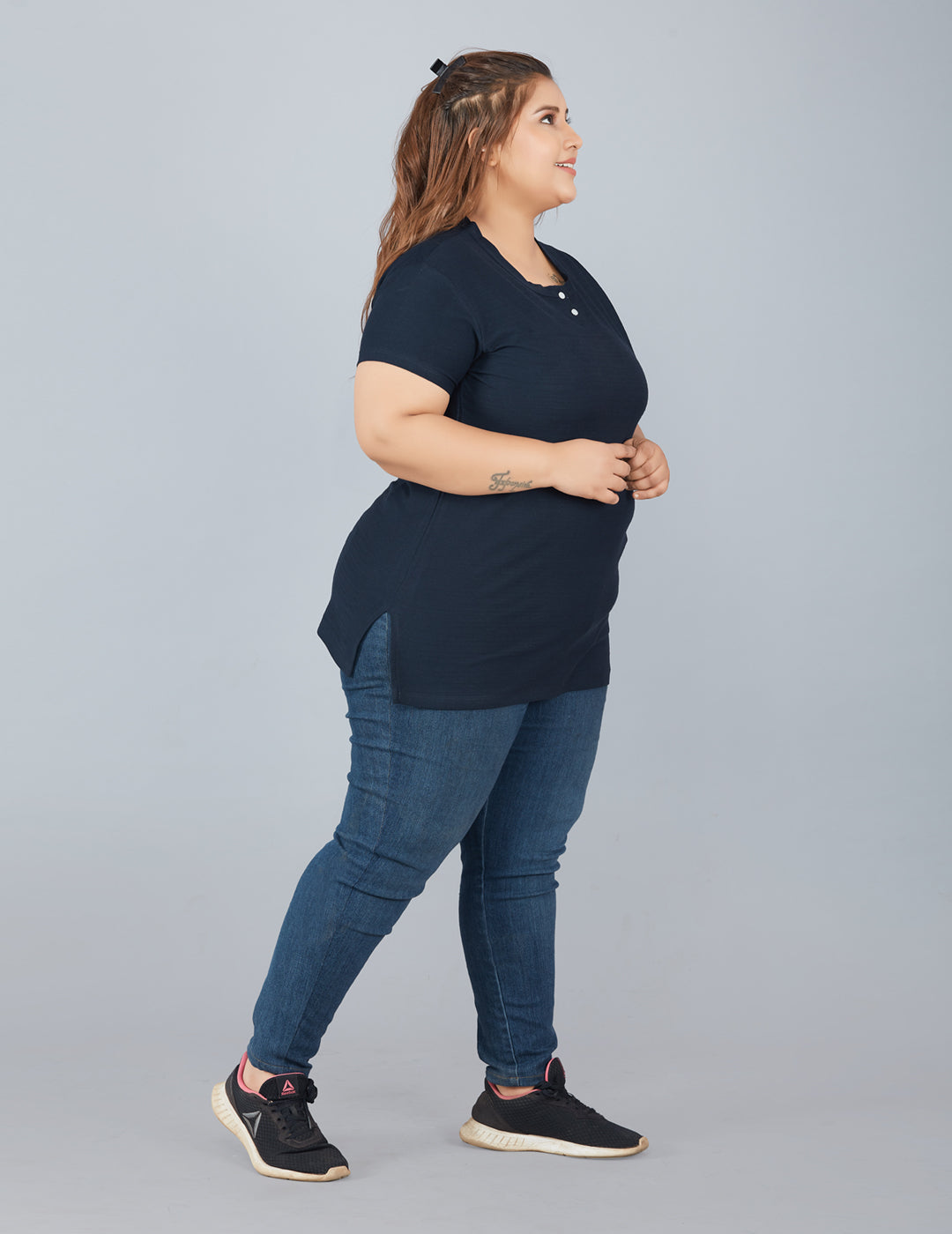 Plus Size Cotton T-shirts For Summer - Imperial Blue