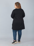 Plus Size Long T-shirt With Full Sleeves 