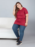 Cotton Loose T-shirt for Curvy Women 