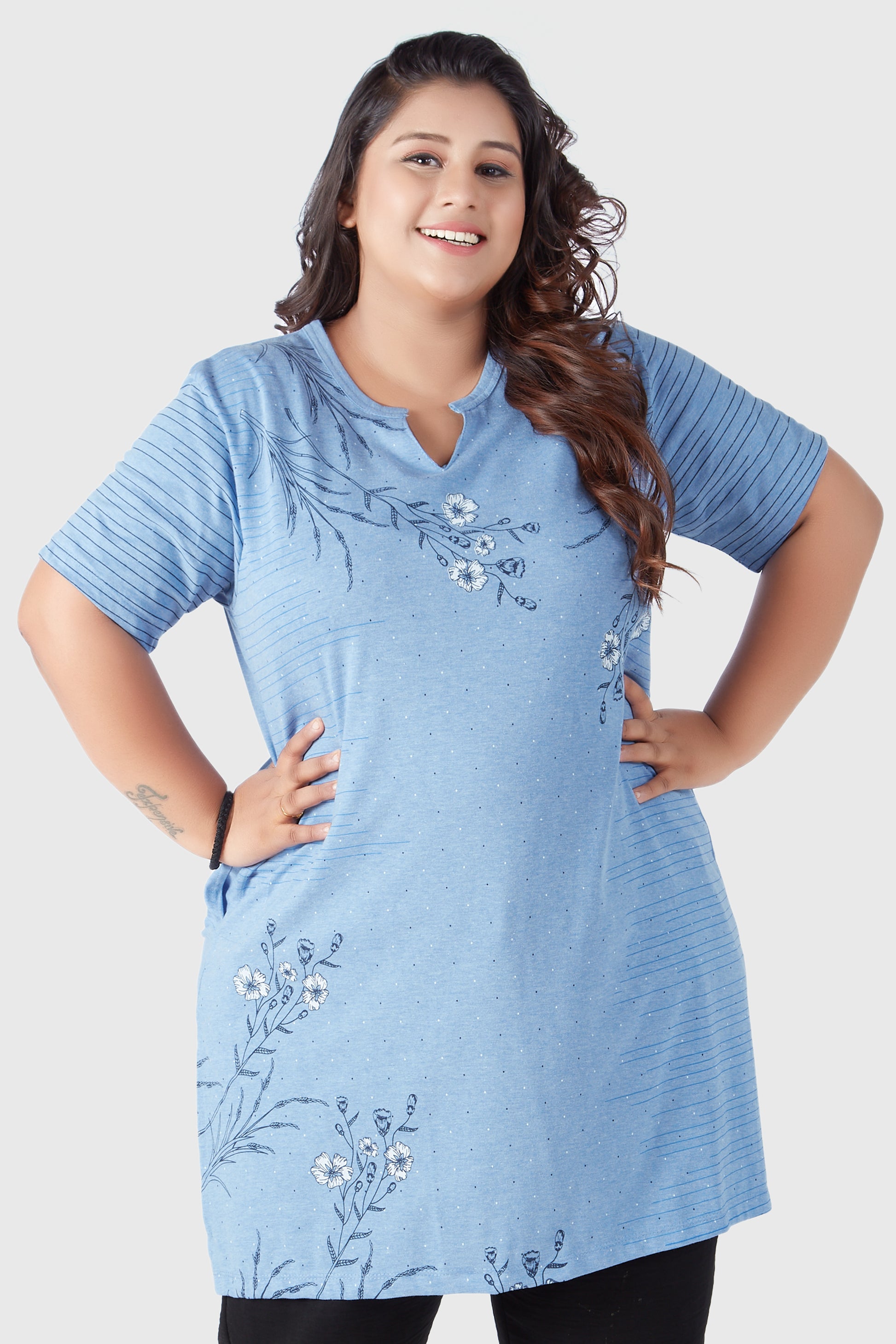 Printed Long Tops For Women 