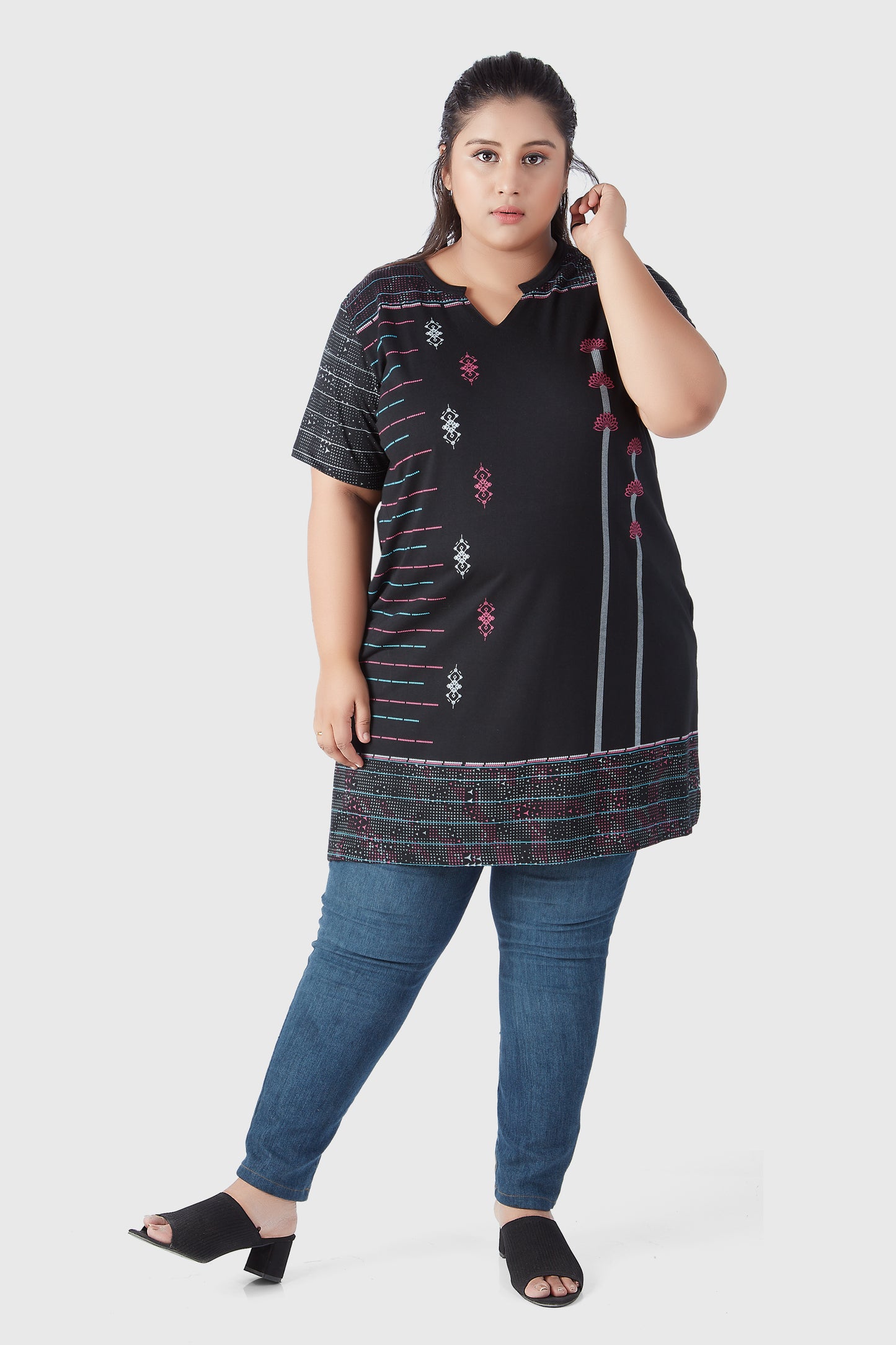 Shop Graphic Print Long Tops For Ladies