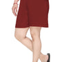 Cotton Shorts For Women - Plain Bermuda - Maroon