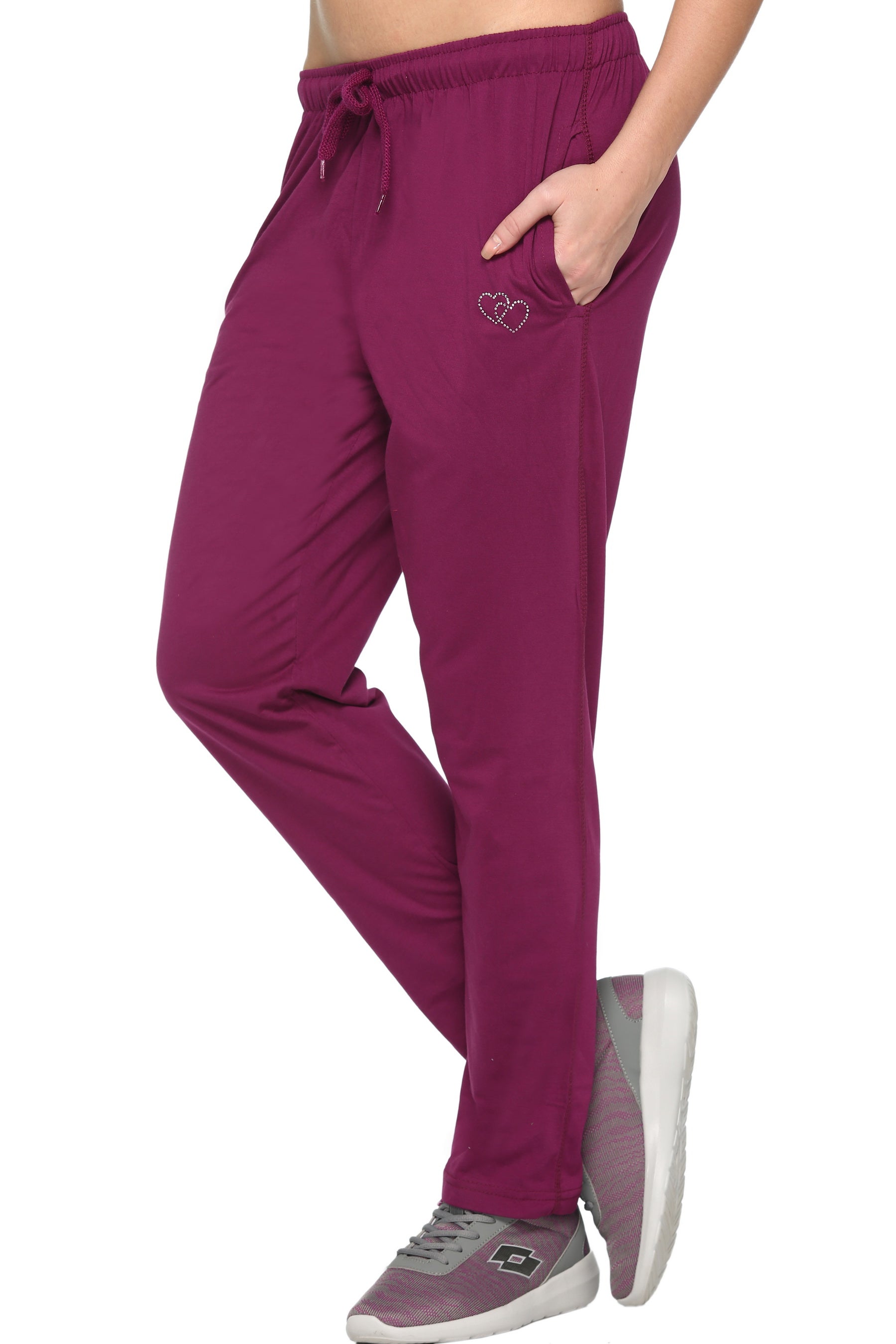 Buy PATRORNA Purple High Rise Straight Fit Trousers for Women Online @ Tata  CLiQ