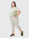 Cotton Capris For Women - Half Capri Pants - Grey