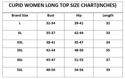Cotton Printed Long T-shirts For Women Half Sleeve